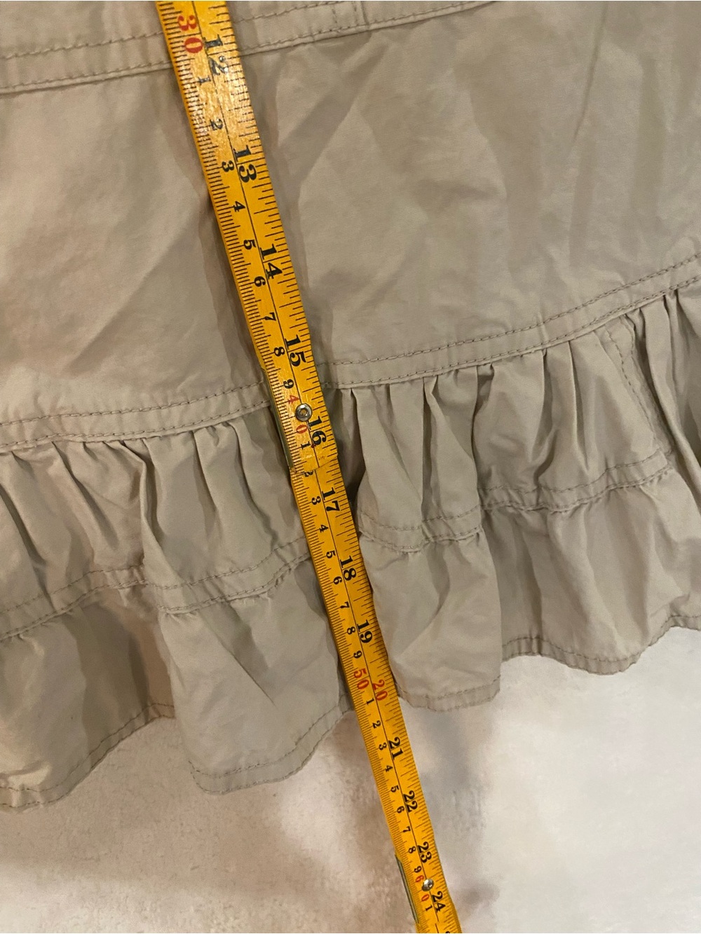 6 degrees Beige Ruffle-Hem Drawstring Skirt - Picture 4 of 4